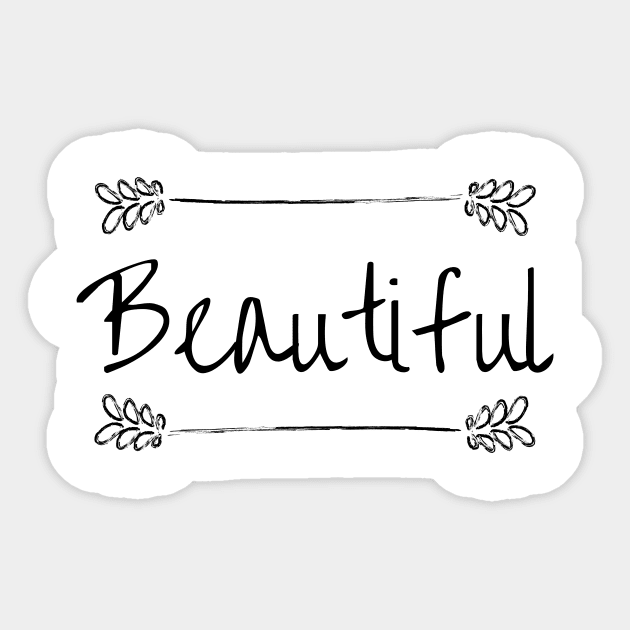 Beautiful Sticker by Word and Saying